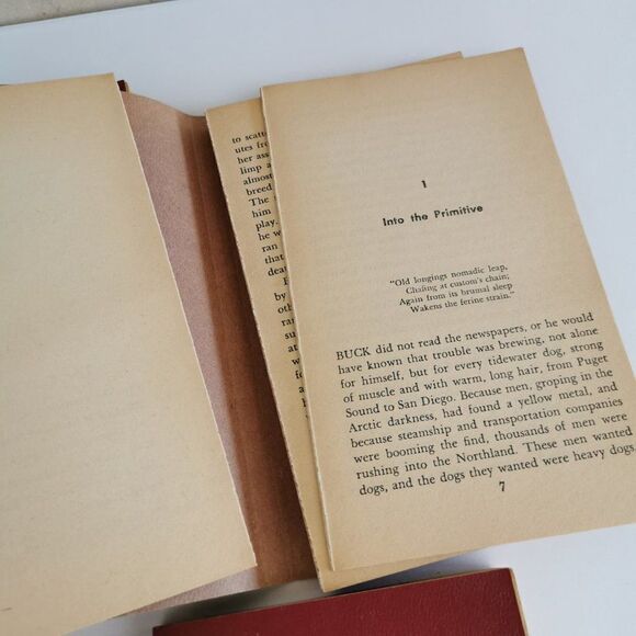 3 Vintage Red Classic Books - DAMAGE - Decorative Book Stack Library Shelf - Picture 9 of 13